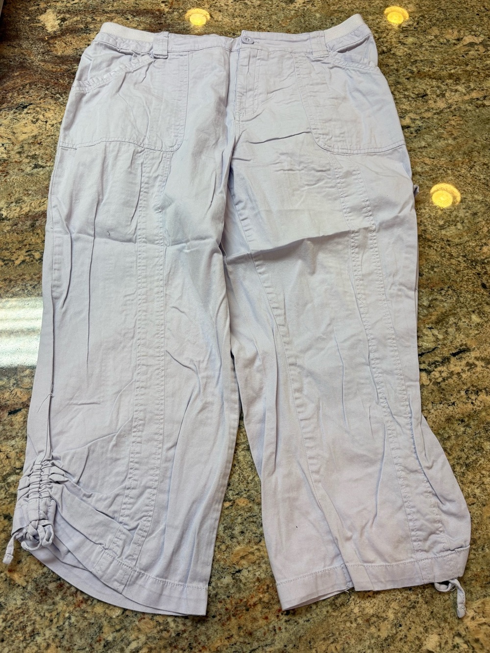 Christopher & Banks Light Lavender Cargo Capri Pants Size 12
